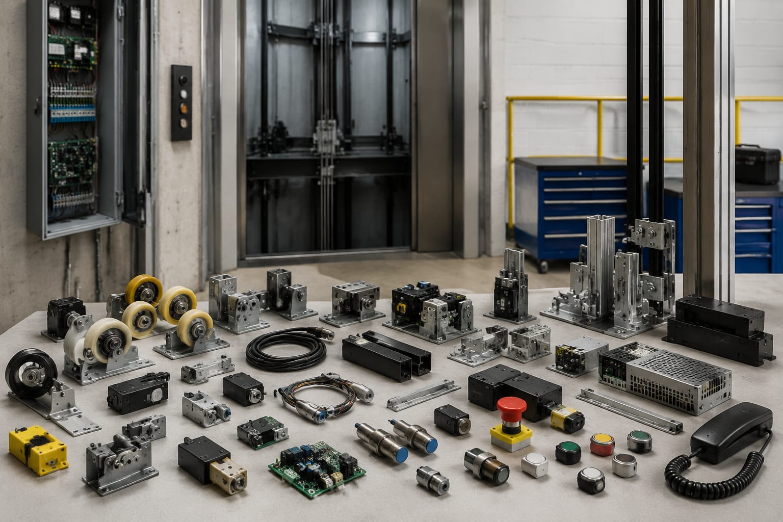 Elevator Accessories: Electrical and Mechanical Parts